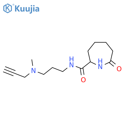 N-{3-[methyl(prop-2-yn-1-yl)amino]propyl}-7-oxoazepane-2-carboxamide structure