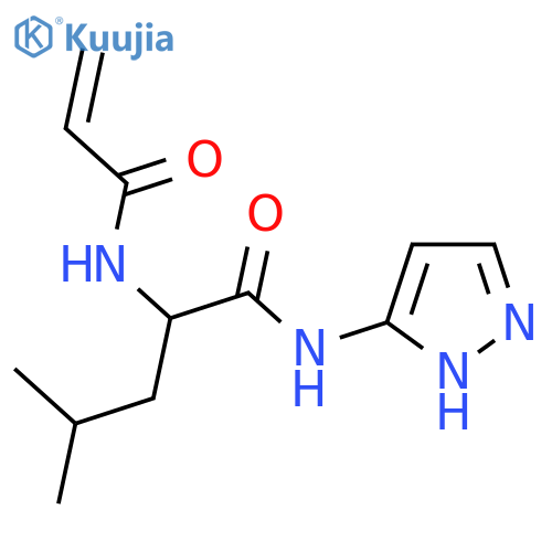 4-methyl-2-(prop-2-enamido)-N-(1H-pyrazol-3-yl)pentanamide structure
