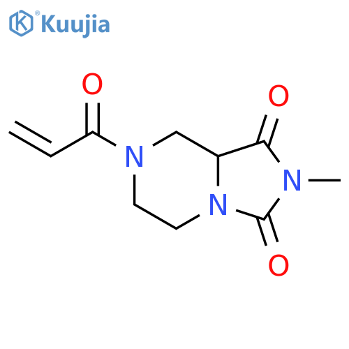 Tetrahydro-2-methyl-7-(1-oxo-2-propen-1-yl)imidazo[1,5-a]pyrazine-1,3(2H,5H)-dione structure