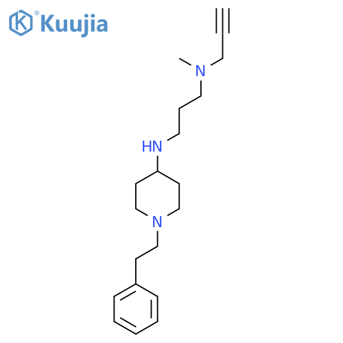 N-{3-[methyl(prop-2-yn-1-yl)amino]propyl}-1-(2-phenylethyl)piperidin-4-amine structure