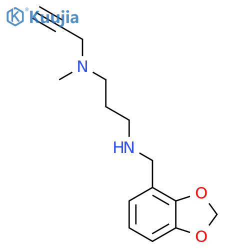 [(2H-1,3-benzodioxol-4-yl)methyl]({3-[methyl(prop-2-yn-1-yl)amino]propyl})amine structure
