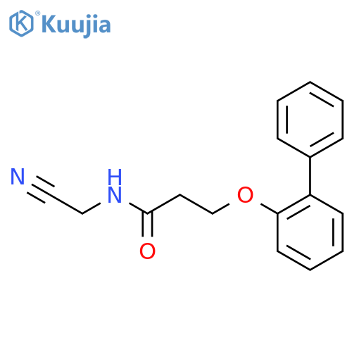 3-{[1,1'-biphenyl]-2-yloxy}-N-(cyanomethyl)propanamide structure
