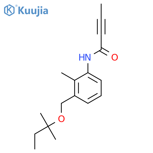 N-(2-methyl-3-{[(2-methylbutan-2-yl)oxy]methyl}phenyl)but-2-ynamide structure