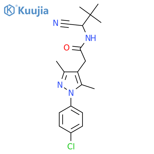 2-[1-(4-chlorophenyl)-3,5-dimethyl-1H-pyrazol-4-yl]-N-(1-cyano-2,2-dimethylpropyl)acetamide structure