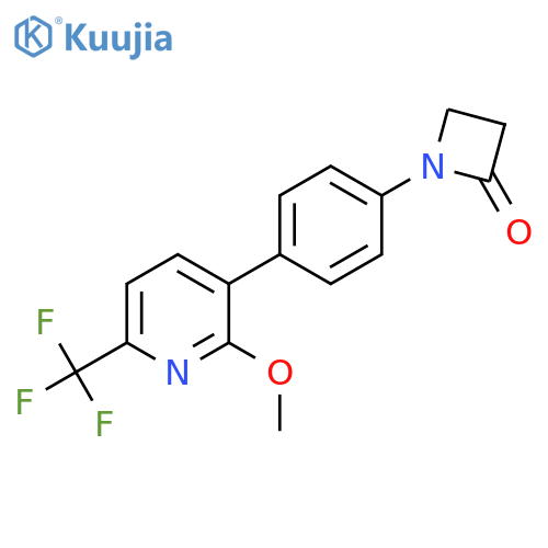 1-{4-2-methoxy-6-(trifluoromethyl)pyridin-3-ylphenyl}azetidin-2-one structure