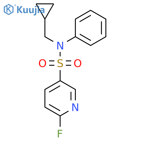 N-(cyclopropylmethyl)-6-fluoro-N-phenylpyridine-3-sulfonamide structure
