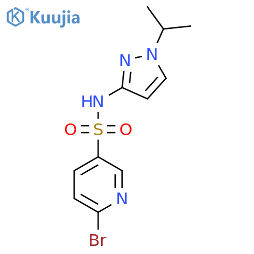 6-bromo-N-1-(propan-2-yl)-1H-pyrazol-3-ylpyridine-3-sulfonamide structure