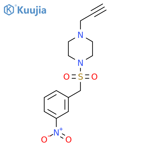 1-[(3-Nitrophenyl)methanesulfonyl]-4-(prop-2-yn-1-yl)piperazine structure