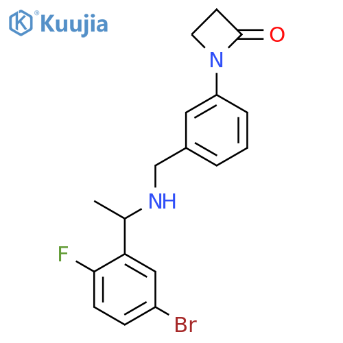 1-[3-({[1-(5-Bromo-2-fluorophenyl)ethyl]amino}methyl)phenyl]azetidin-2-one structure