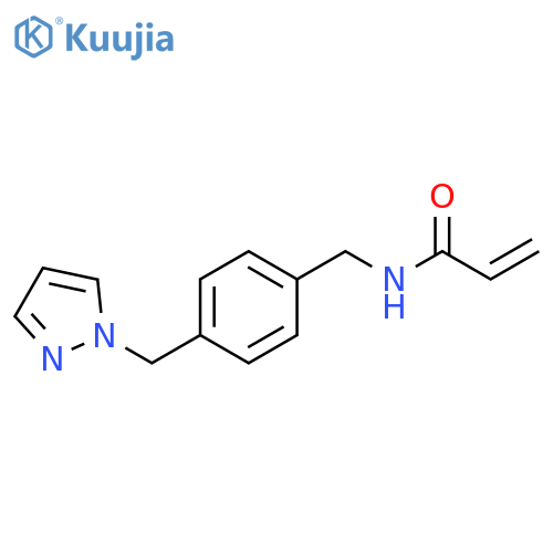 N-[[4-(1H-Pyrazol-1-ylmethyl)phenyl]methyl]-2-propenamide structure