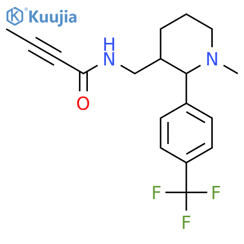 N-({1-methyl-2-[4-(trifluoromethyl)phenyl]piperidin-3-yl}methyl)but-2-ynamide structure