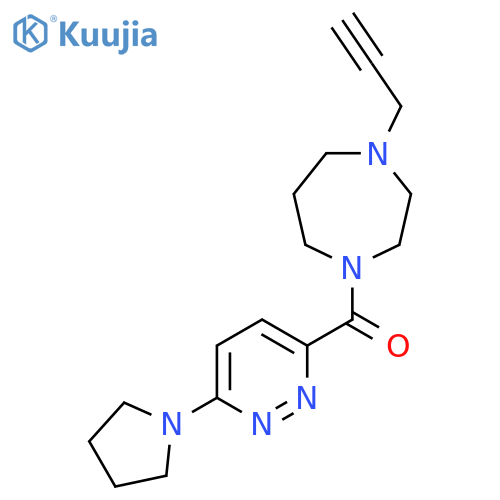 1-(Prop-2-yn-1-yl)-4-[6-(pyrrolidin-1-yl)pyridazine-3-carbonyl]-1,4-diazepane structure