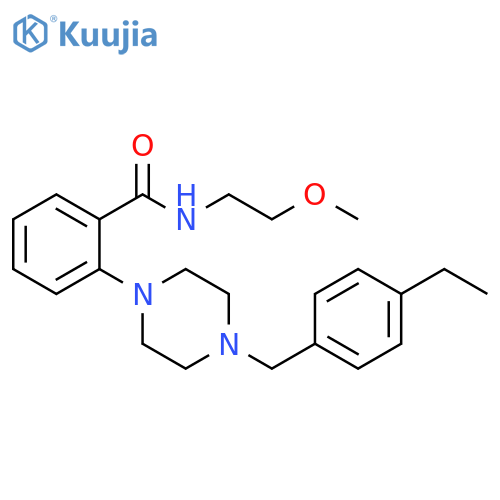 Benzamide, 2-[4-[(4-ethylphenyl)methyl]-1-piperazinyl]-N-(2-methoxyethyl)- structure