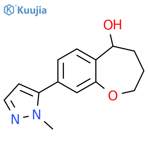 8-(1-methyl-1H-pyrazol-5-yl)-2,3,4,5-tetrahydro-1-benzoxepin-5-ol structure
