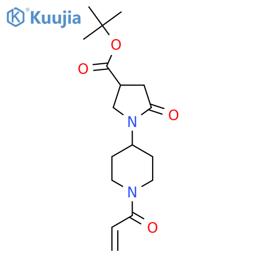 Tert-butyl 5-oxo-1-[1-(prop-2-enoyl)piperidin-4-yl]pyrrolidine-3-carboxylate structure