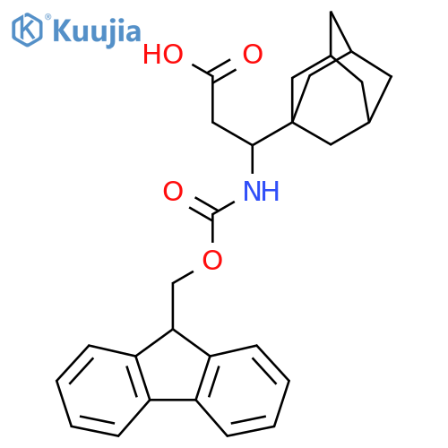 3-(adamantan-1-yl)-3-({[(9H-fluoren-9-yl)methoxy]carbonyl}amino)propanoic acid structure
