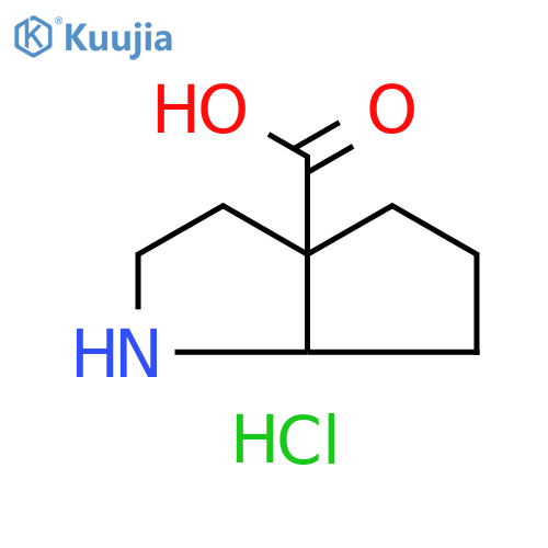 Cyclopenta[b]pyrrole-3a(1H)-carboxylic acid, hexahydro-, hydrochloride (1:1) structure