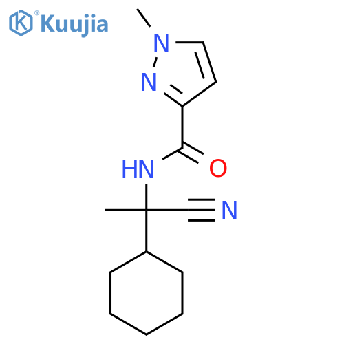 N-(1-cyano-1-cyclohexylethyl)-1-methyl-1H-pyrazole-3-carboxamide structure