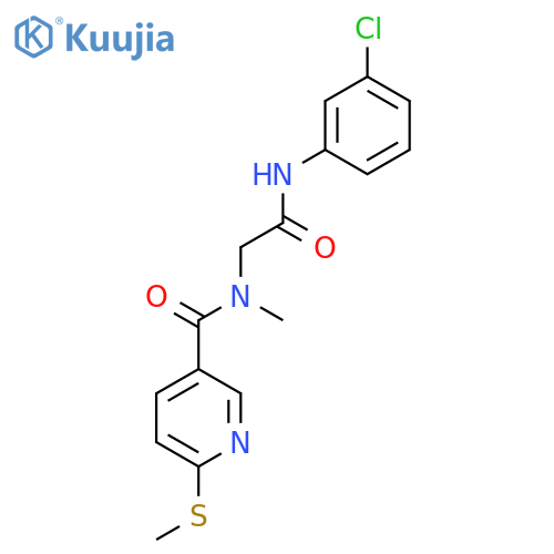 N-(3-chlorophenyl)-2-{N-methyl-1-[6-(methylsulfanyl)pyridin-3-yl]formamido}acetamide structure