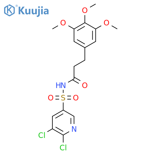 N-[(5,6-dichloropyridin-3-yl)sulfonyl]-3-(3,4,5-trimethoxyphenyl)propanamide structure