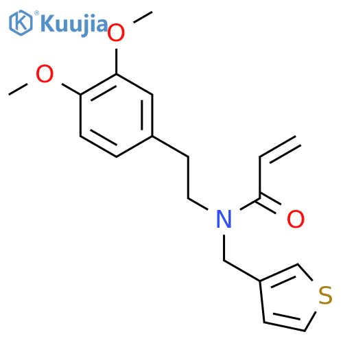 N-[2-(3,4-dimethoxyphenyl)ethyl]-N-[(thiophen-3-yl)methyl]prop-2-enamide structure