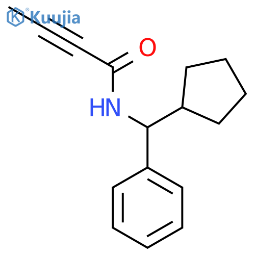 N-cyclopentyl(phenyl)methylbut-2-ynamide structure