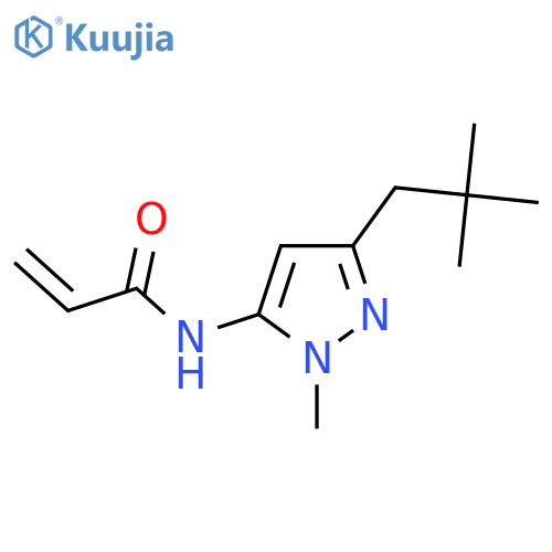 N-[3-(2,2-dimethylpropyl)-1-methyl-1H-pyrazol-5-yl]prop-2-enamide structure