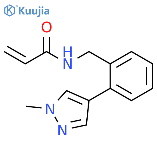 N-[[2-(1-Methyl-1H-pyrazol-4-yl)phenyl]methyl]-2-propenamide structure