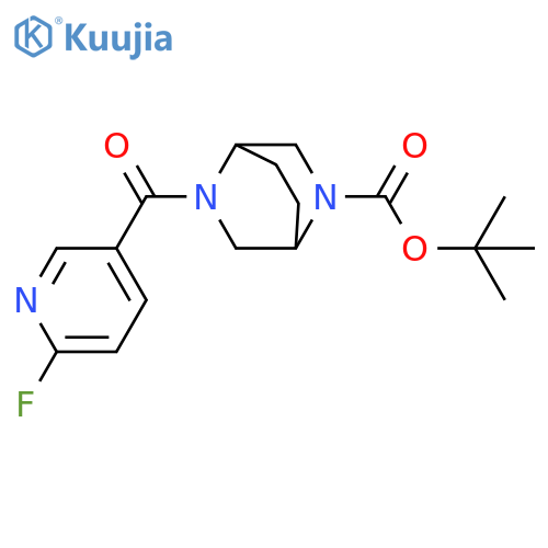 Tert-butyl 5-(6-fluoropyridine-3-carbonyl)-2,5-diazabicyclo[2.2.2]octane-2-carboxylate structure
