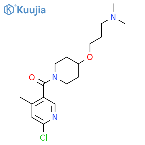 (3-{[1-(6-Chloro-4-methylpyridine-3-carbonyl)piperidin-4-yl]oxy}propyl)dimethylamine structure
