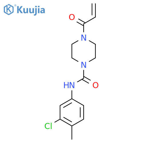N-(3-chloro-4-methylphenyl)-4-(prop-2-enoyl)piperazine-1-carboxamide structure