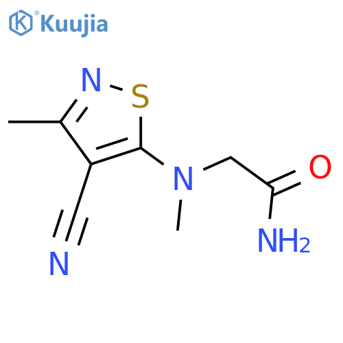 2-(4-cyano-3-methyl-1,2-thiazol-5-yl)(methyl)aminoacetamide structure