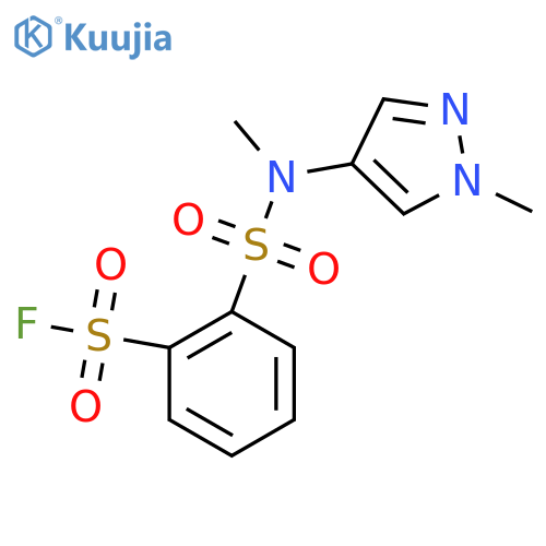 2-[methyl(1-methyl-1H-pyrazol-4-yl)sulfamoyl]benzene-1-sulfonyl fluoride structure