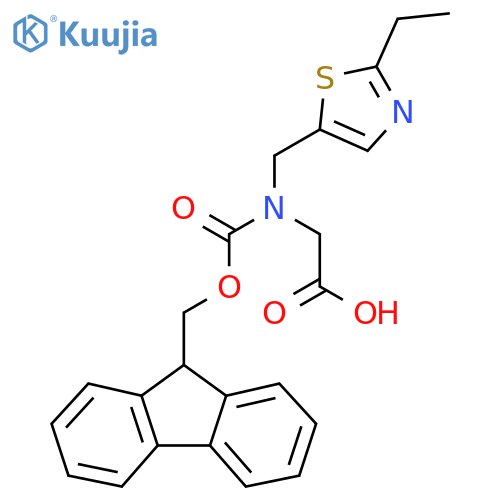 2-{[(2-ethyl-1,3-thiazol-5-yl)methyl]({[(9H-fluoren-9-yl)methoxy]carbonyl})amino}acetic acid structure