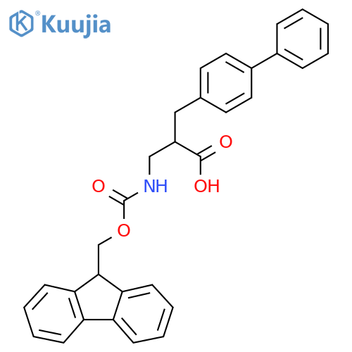 (R)-3-Biphenyl-4-YL-2-[(9H-fluoren-9-ylmethoxycarbonylamino)-methyl]-propionic acid structure