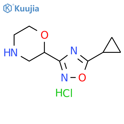 2-(5-cyclopropyl-1,2,4-oxadiazol-3-yl)morpholine hydrochloride structure