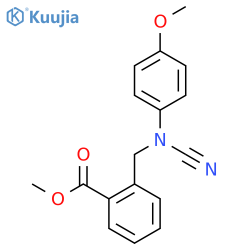 Methyl 2-{[cyano(4-methoxyphenyl)amino]methyl}benzoate structure