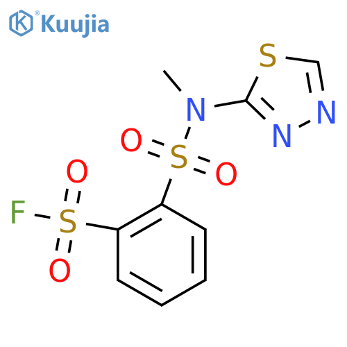 2-[Methyl(1,3,4-thiadiazol-2-yl)sulfamoyl]benzene-1-sulfonyl fluoride structure