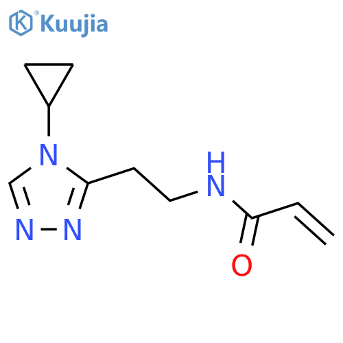 N-[2-(4-cyclopropyl-4H-1,2,4-triazol-3-yl)ethyl]prop-2-enamide structure