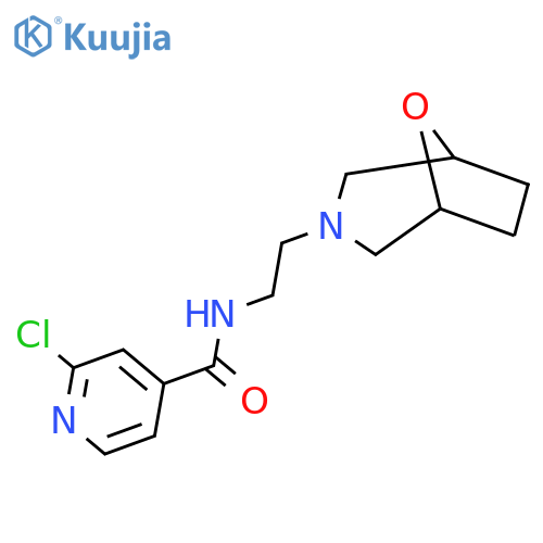 2-chloro-N-(2-{8-oxa-3-azabicyclo3.2.1octan-3-yl}ethyl)pyridine-4-carboxamide structure