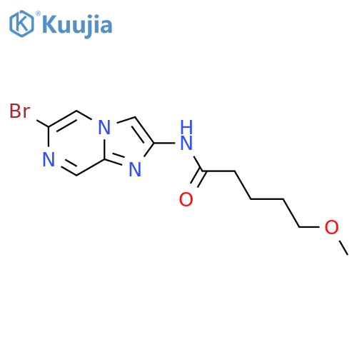 N-{6-bromoimidazo1,2-apyrazin-2-yl}-5-methoxypentanamide structure