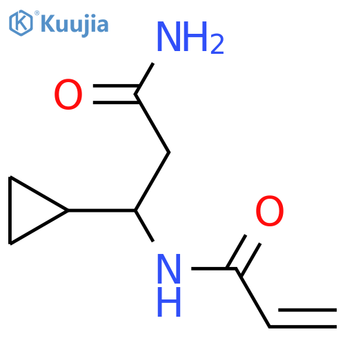 N-(2-carbamoyl-1-cyclopropylethyl)prop-2-enamide structure