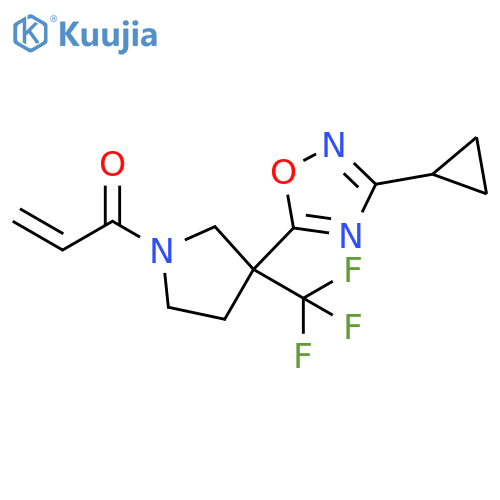 1-[3-(3-Cyclopropyl-1,2,4-oxadiazol-5-yl)-3-(trifluoromethyl)-1-pyrrolidinyl]-2-propen-1-one structure