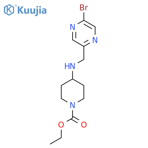 ethyl 4-{(5-bromopyrazin-2-yl)methylamino}piperidine-1-carboxylate structure