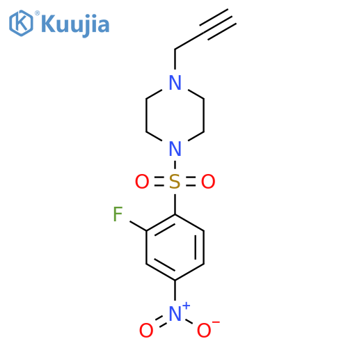 1-(2-Fluoro-4-nitrobenzenesulfonyl)-4-(prop-2-yn-1-yl)piperazine structure