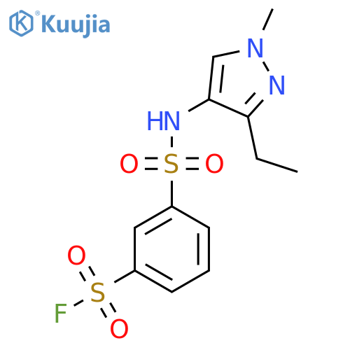 3-[(3-ethyl-1-methyl-1H-pyrazol-4-yl)sulfamoyl]benzene-1-sulfonyl fluoride structure