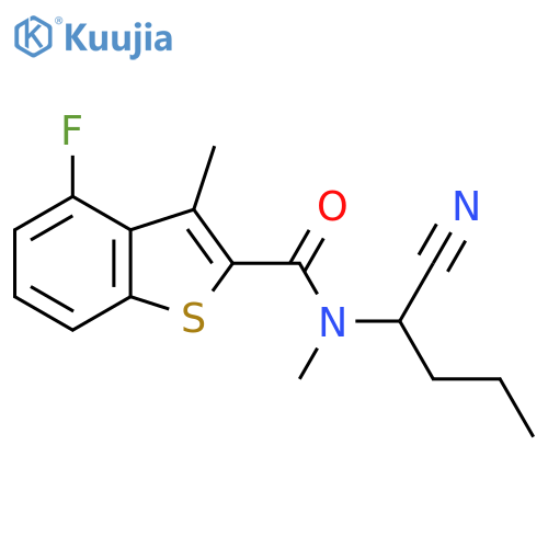 N-(1-cyanobutyl)-4-fluoro-N,3-dimethyl-1-benzothiophene-2-carboxamide structure