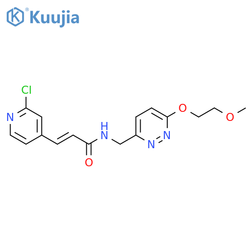 3-(2-chloropyridin-4-yl)-N-{[6-(2-methoxyethoxy)pyridazin-3-yl]methyl}prop-2-enamide structure