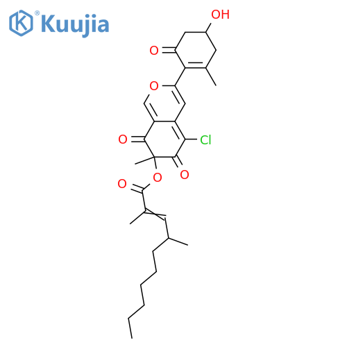 Cohaerin B; 7-Epimer, 5-chloro, 7-O-(2,4S-dimethyl-2E-decenoyl) analogue structure