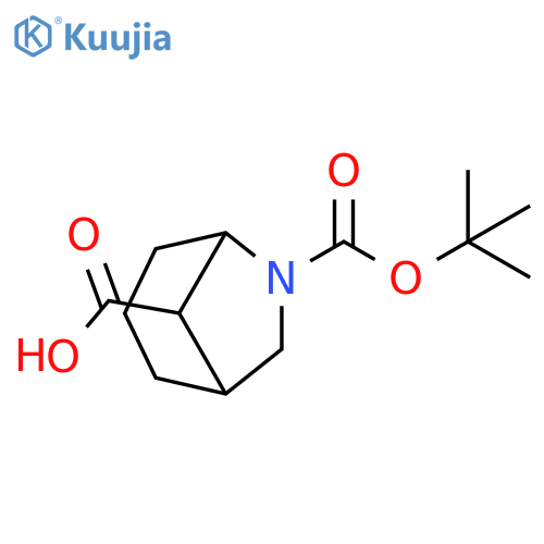 6-[(tert-butoxy)carbonyl]-6-azabicyclo[3.2.1]octane-8-carboxylic acid structure